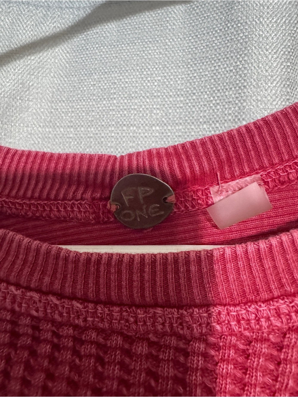 Fp One Ribbed Thermal Pullover Sweatshirt - Raspberry - Picture 2 of 4